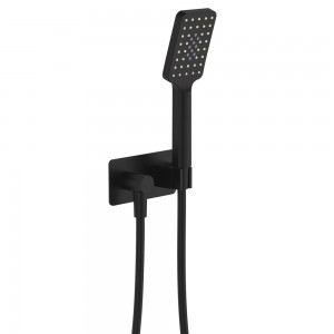 Tono Hand Shower, Soft Square Plate, Matte Black